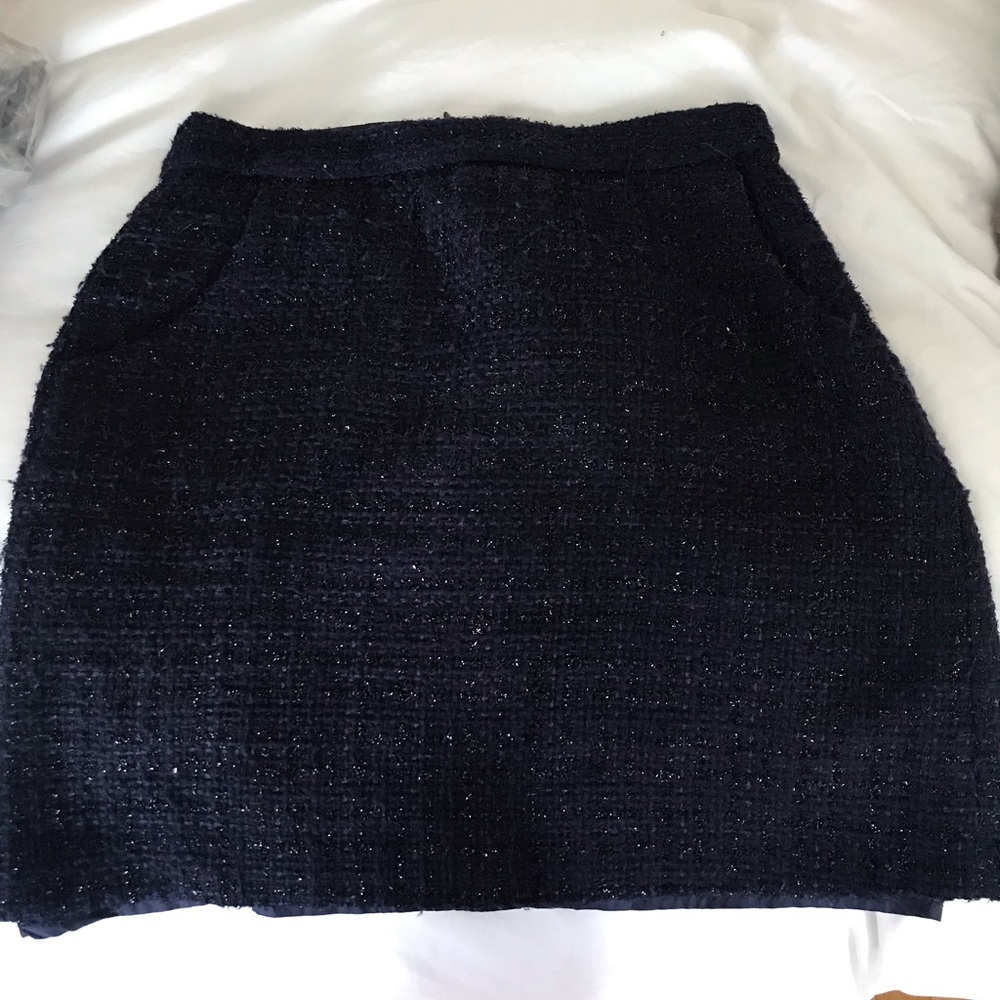 Black and blue tweed Cynthia Rowley skirt